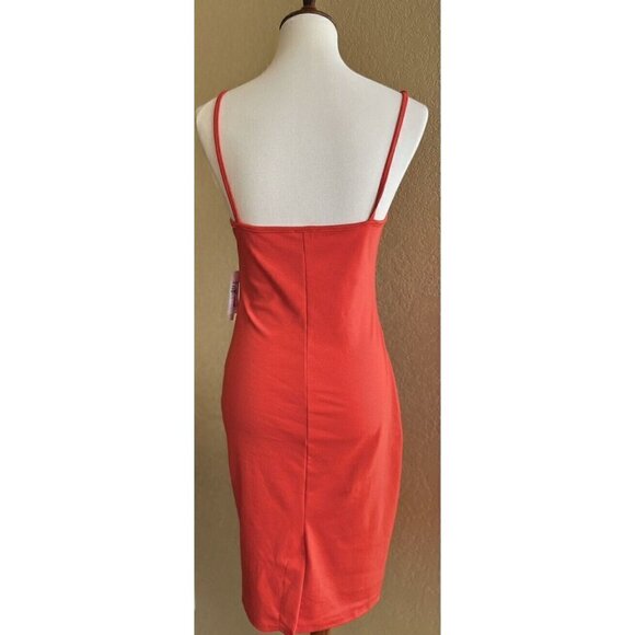 Abound Women's Abound Orange Spice Bodycon Strappy Midi Dress Size M - Picture 2 of 10